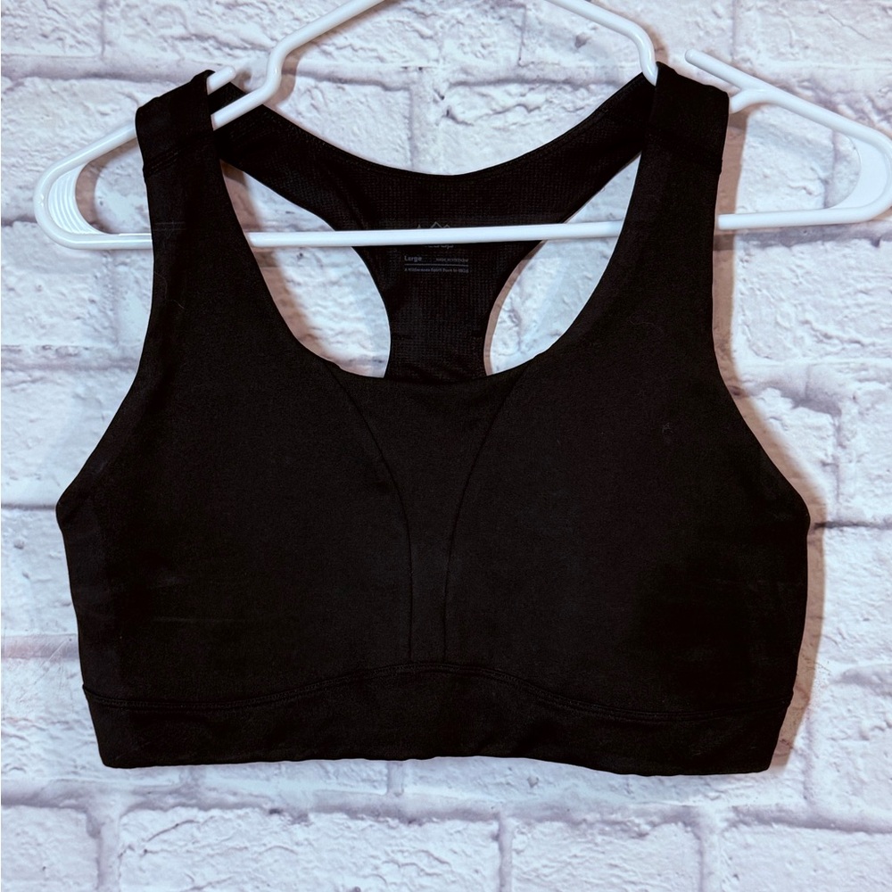 REI Black Women's Sports Bra, Large